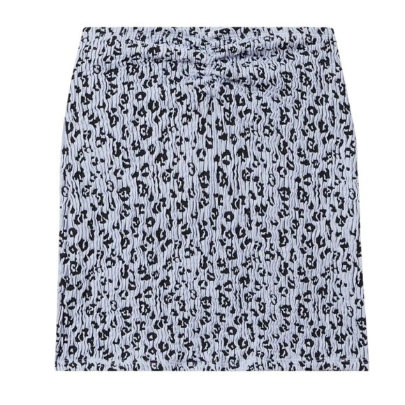 Good American Dresses & Skirts - Good American Always Fits Textured Leopard Print Mini Skirt Size S/M Blue Black